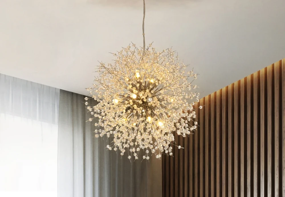 high ceiling crystal chandelier